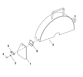 Blade Cover Group (80003065) Diagram and Parts List for 866055-EX14-S  Briggs and Stratton Saw